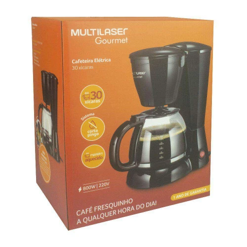 Cafeteira gourmet para 30 xícaras 800w 220v Multilaser