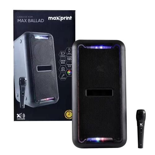 Caixa de som bluetooth MaxBallad 200w Maxprint