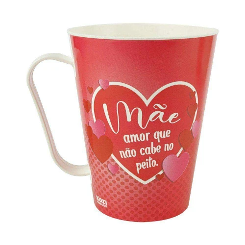 Caneca de plástico tulipa 430ml mães elegance sortida kozi plast