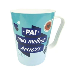 Caneca de plástico tulipa 430ml papai sortida kozi plast