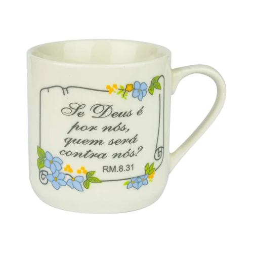 Caneca de porcelana 250ml decorada