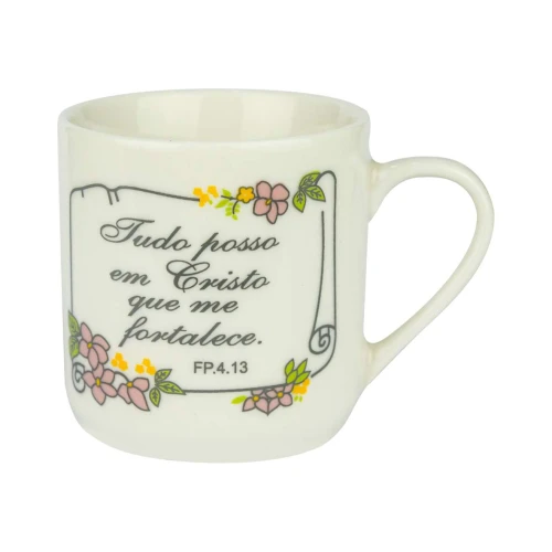 Caneca de porcelana 250ml decorada