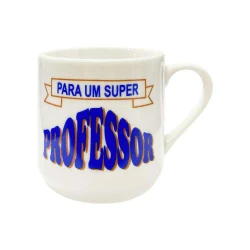 Caneca de porcelana 250ml decorada professor