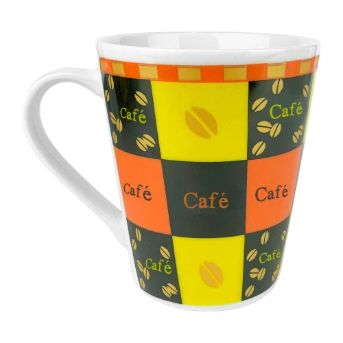 Caneca de porcelana 290ml café faixa