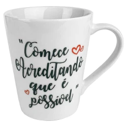 Caneca de porcelana 290ml frases