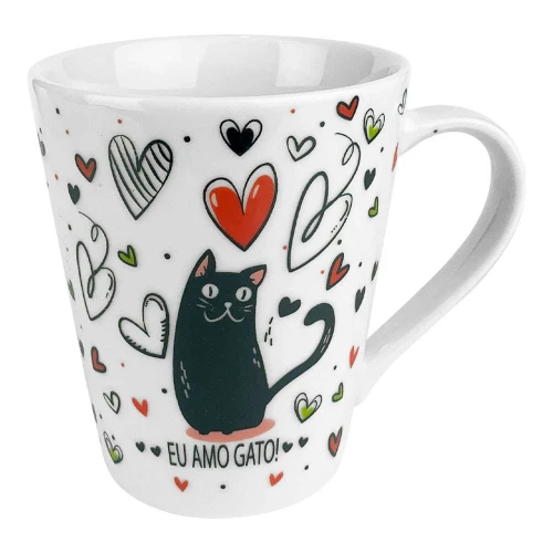 Caneca de porcelana 290ml pet faixa