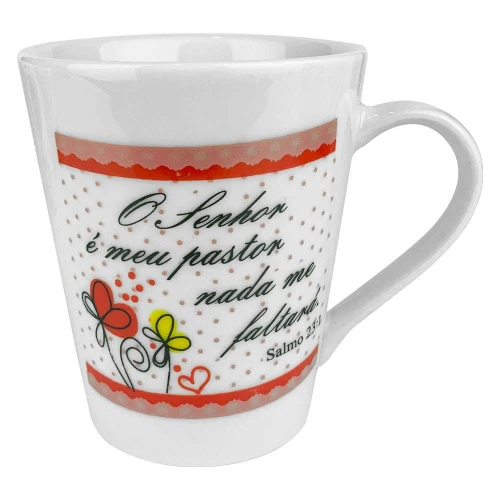 Caneca de porcelana 290ml salmos