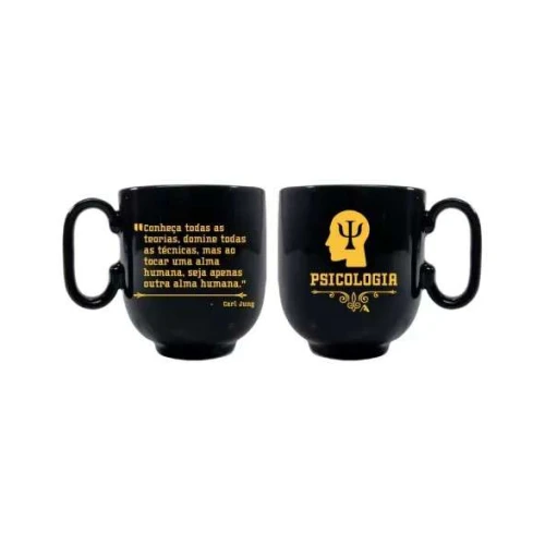 Caneca de porcelana 350ml profissão psicologia allmix