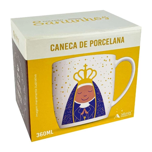 Caneca de porcelana 360ml nossa senhora allmix