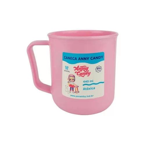 Caneca plástica infantil 440ml anny candy Panamby