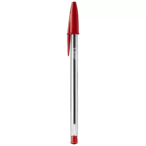 Caneta esferográfica cristal 1,0mm com 50 unidades vermelho Bic