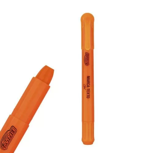 Caneta marca texto gel laranja Brw CA9004