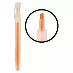 Caneta marca texto transparente laranja fluorescente Brw CA2204