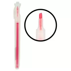 Caneta marca texto transparente rosa fluorescente Brw CA2202