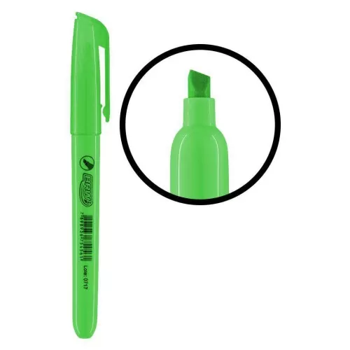 Caneta marca texto verde fluorescente Brw CA2003