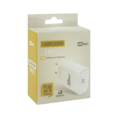 Carregador adaptador tipo C 20W GB52132 Mbtech