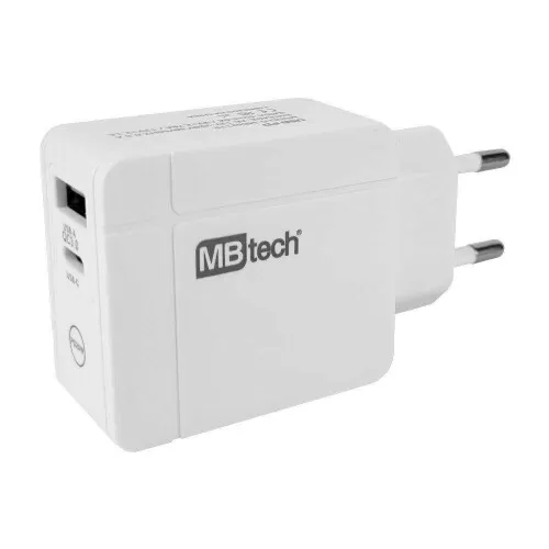 Carregador adaptador tipo C e USB 20W MB52115 Mbtech