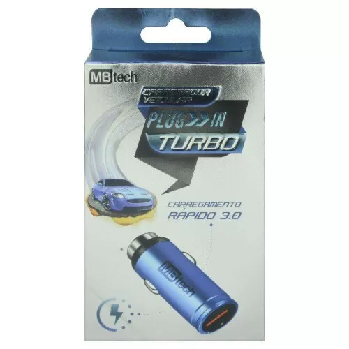 Carregador cigarreira para celular usb rápido 3.0 mb52085 Mbtech