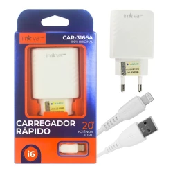 Carregador para celular iphone 20W 01 metro Inova