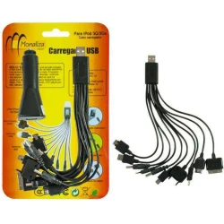 Carregador para celular multi USB para cigarreira MZ-07046