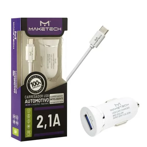 Carregador para celular tipo c usb para cigarreira 1621898 Maketech