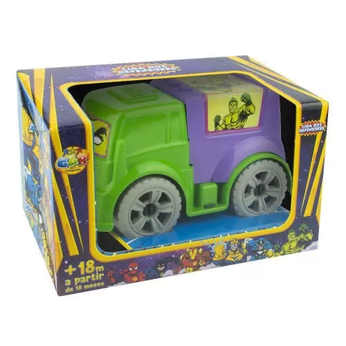 Carro baby Defensor herói forte verde 17cm Ggbplast