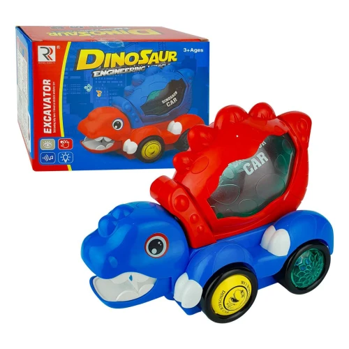 Carro dino excavator com som e luz 17cm Balul