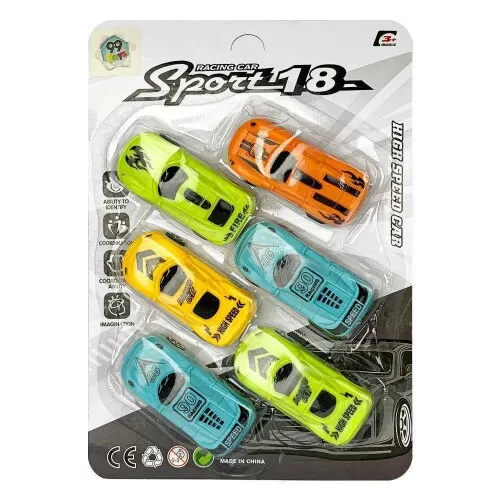 Carro plástico Racing Car Sport 18 com 06 08cm 99 Toys