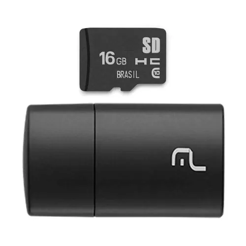 Cartão de memória 2X1 16GB micro sd/usb MC162 Multilaser