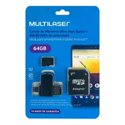 Cartão de memória 4x1 64gb micro SD/USB/V8