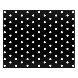 Cartolina dupla face decorada preto com poa branco 48x66cm blister Vmp