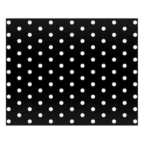 Cartolina dupla face decorada preto com poa branco 48x66cm blister Vmp