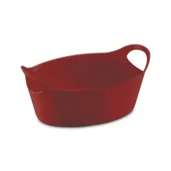 Cesto plástico multiuso oval vermelho 21x14cm Uz Utilidades