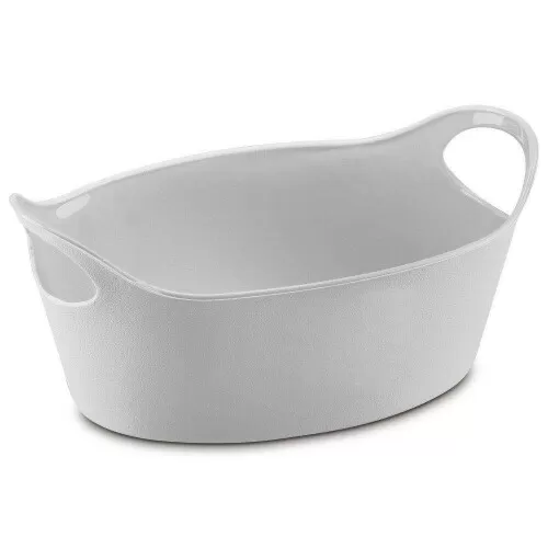 Cesto plástico multiuso oval branco 28x18cm Uz Utilidades