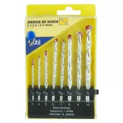 Conjunto de brocas de videa com 08 peças 123Util