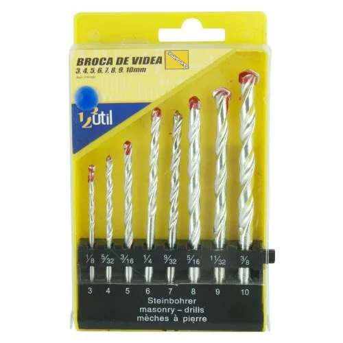 Conjunto de brocas de videa com 08 peças 123Util