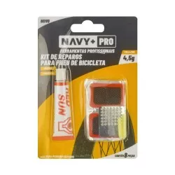 Conjunto para reparo de pneu de bicicleta com 08 peças navy MBtech