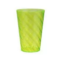 Copo acrílico para drink twister verde neon 400ml Neoplas