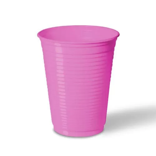 Copo plástico 200ml rosa com 50 unidades Dudigo