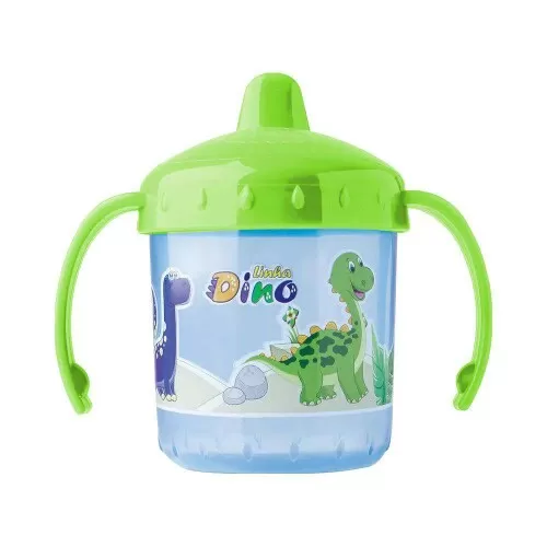 Copo plástico infantil com alça 200ml dinossauro Cefisa