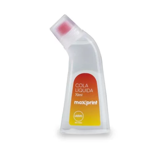 Cola escolar lávavel incolor 70ml Maxprint