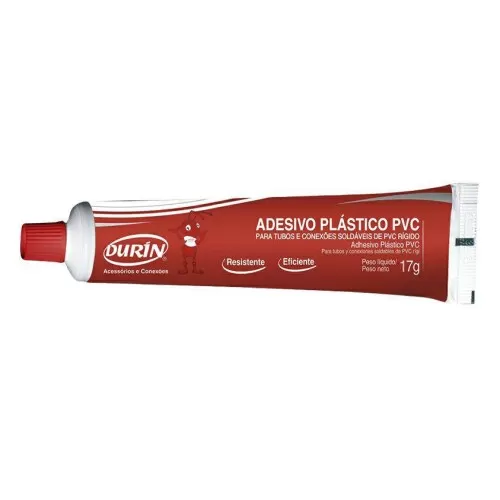 Cola para cano adesivo plástico pvc 17gr blister Durín