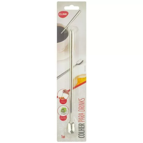 Colher inox para drinks bailarina 20cm Clink