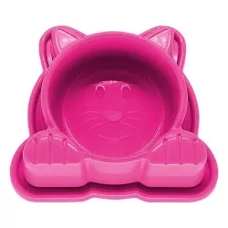 Comedouro cat face anti-formiga rosa Pet Injet