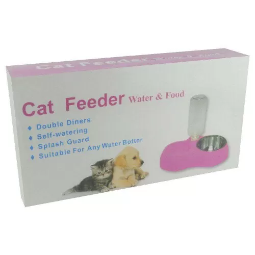 Comedouro plástico para cão/gato com bebedouro 30x16 Fortebras