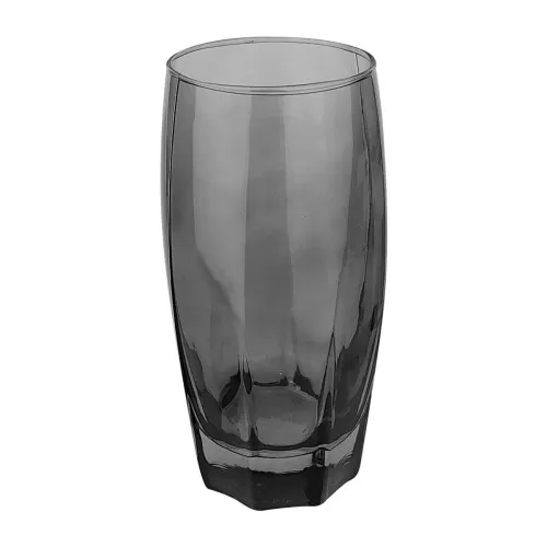 Copo de vidro Verres preto fumê 365ml 06 unidades Wellmix