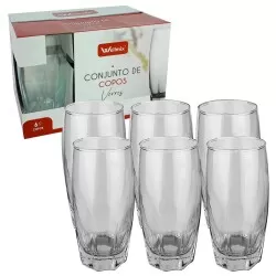 Copo de vidro Verres transparente 365ml 06 unidades Wellmix