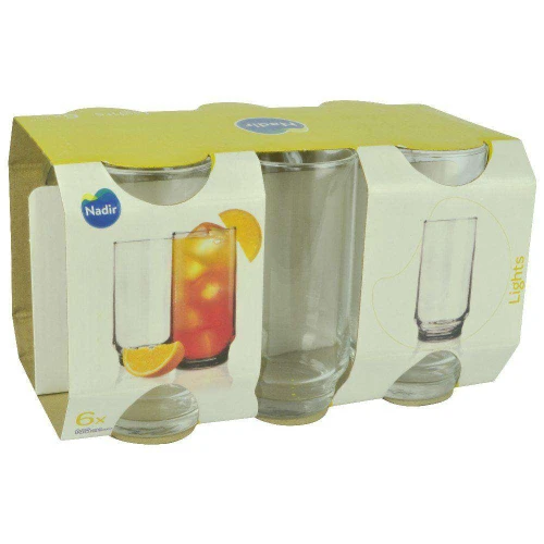 Copo de vidro long drink lights 300ml 06 unidades nadir