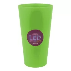 Copo plástico com luz led eko 500ml verde neon Neoplas