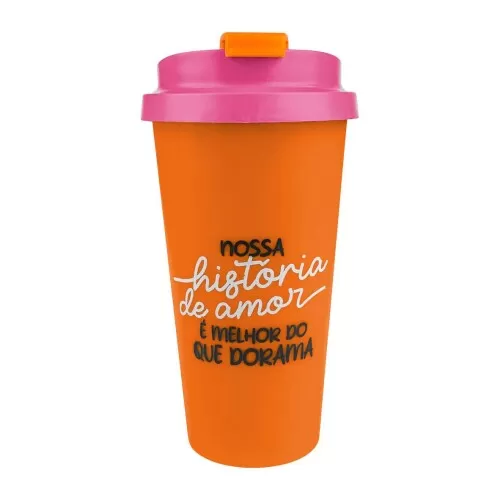 Copo térmico 500ml de plástico Dorama